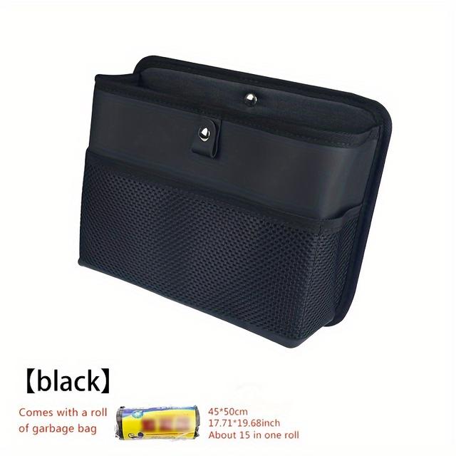 TEMU Hanging Car Trash Can, Multifunctional Waste Bin, Designed For Storage Of Car Interior Additions On The Side Of The Door Or The Back Of The Seat