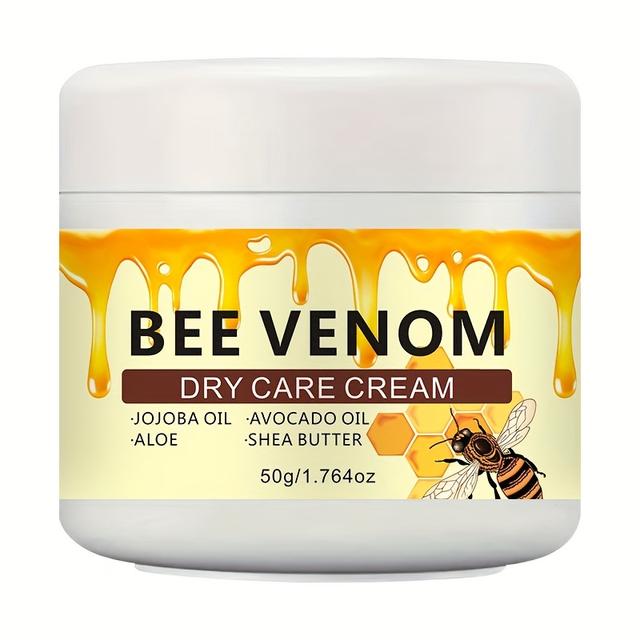 TEMU Bee Venom Hydrating Cream - Moisturizer For Dry And , Suitable For Types, Alcohol, Unscented, Contains Hyaluronic Acid, Skin Care Cream With Honeycomb Design, Smooth Texture For Moisturizing