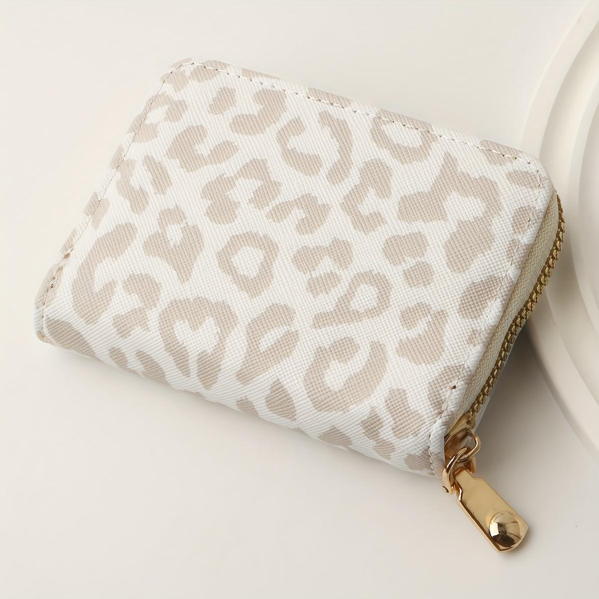 TEMU [Elegante Elección Popular] Cartera de Cuero Sintético con Estampado de Mujeres - Ligera, Moderna Tarjetera Corta con Bolsillo DNI y Monedas, Cierre con Cremallera - Regalo Chicas y Estudiantes