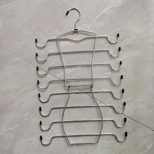 TEMU With Golden Clothes Hangers, Underwear Storage Hangers, Organize With 5 Golden Hangers, -layer Tank Tops Stainless Steel Hangers.
