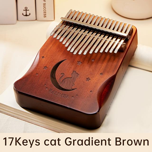 TEMU 17-note Thumb Piano For Beginners – Easy-to- Learn Finger Piano With 17 Keys, Mixed Colors, Design, Perfect Gift For Music Lovers, Music Learning Tool, Celestial Theme, Quality