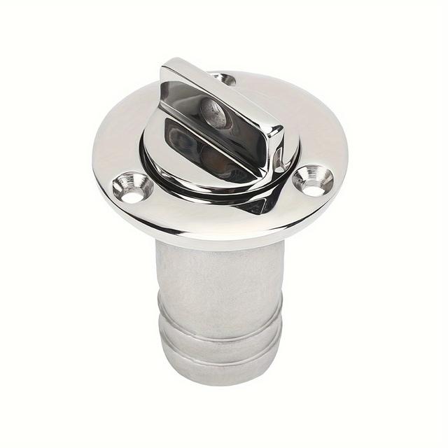 TEMU 1pc Steel Marine Drain Valve - 1" Water & Fuel Vent For Yachts, Durable Mixed Color Accessory