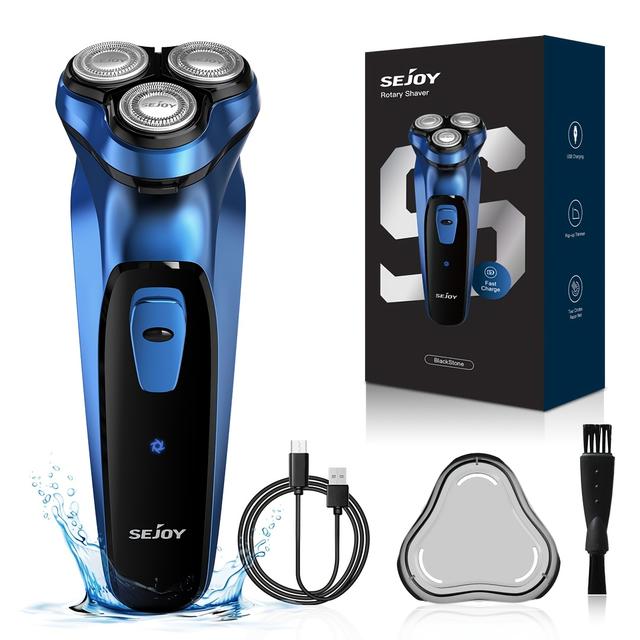 TEMU Blade Head Sold Separately Electric Razor For Men, Sejoy Electric Shaver For Men Face, Rechargeable Wet Dry Shaver With Pop Up Trimmer, 1 Hour Fast Charging, 3d Floating Head, Lcd Power Indicator