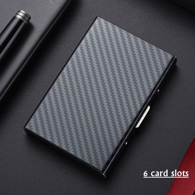 TEMU Ny kardhållare i kolfiber med stor kapacitet och 10 för kreditkort