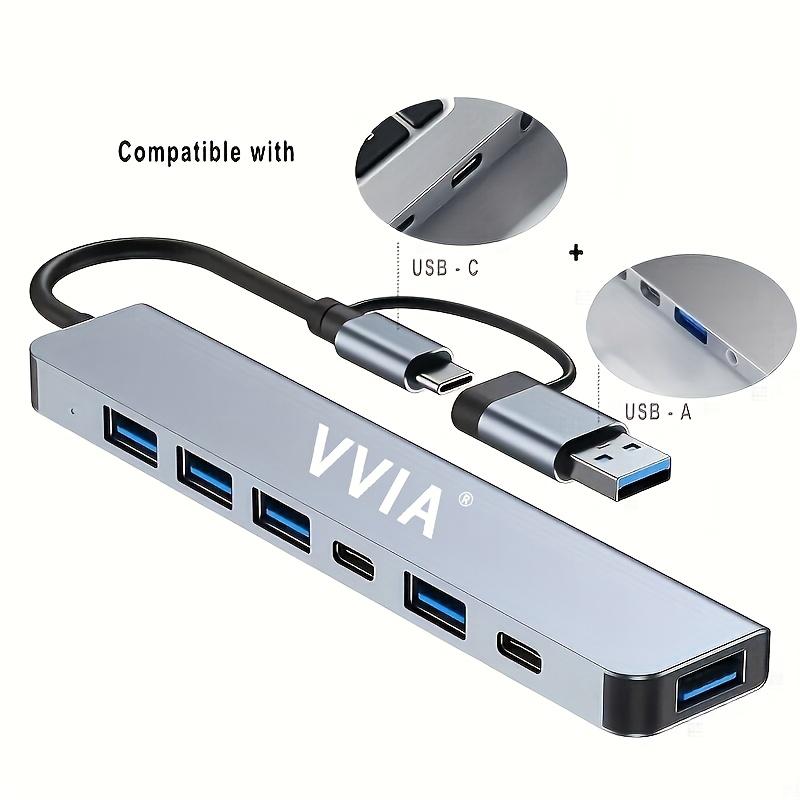 TEMU 7-in-1 USB 3.0 Datenübertragung , Multiport-Erweiterung mit Typ-C und USB-A Anschlüssen, kompatibel mit Tablets, 5V Betriebsspannung, USB-betrieben