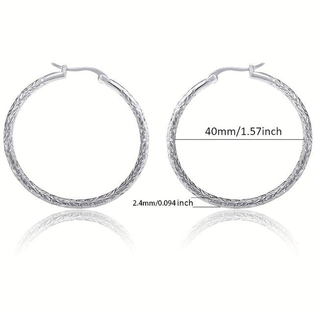 TEMU Boucles d'oreilles en argent 925 élégantes et minimalistes, style , cadeau pour elle pour la Saint-Valentin, anniversaire, An, Fête des Mères, boîte cadeau offerte