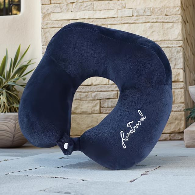 TEMU U-shaped Travel Neck Pillow For Napping, Designed For Support During Flights And Office Rest