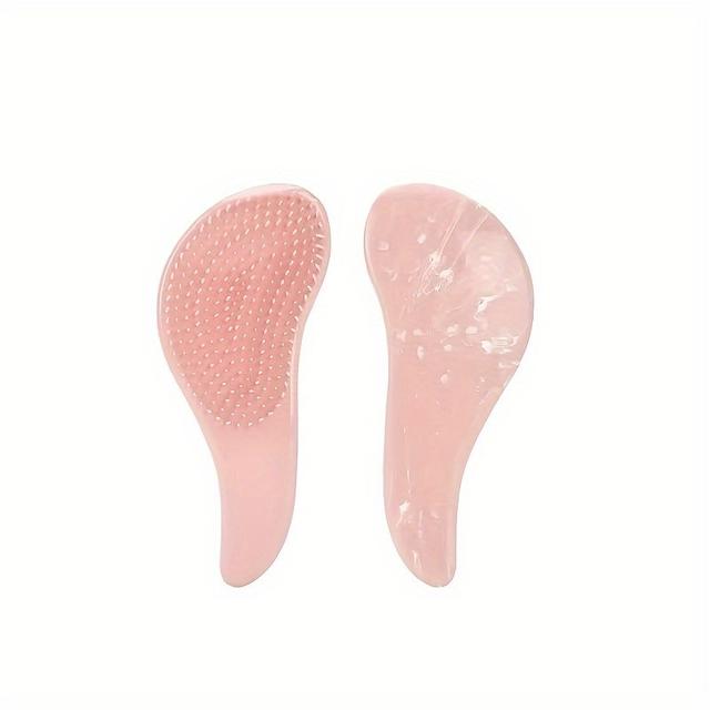 TEMU 1 Peine de Masaje con Diseño de Mármol, Cepillo Desenredante Portátil con Elegante Diseño de de