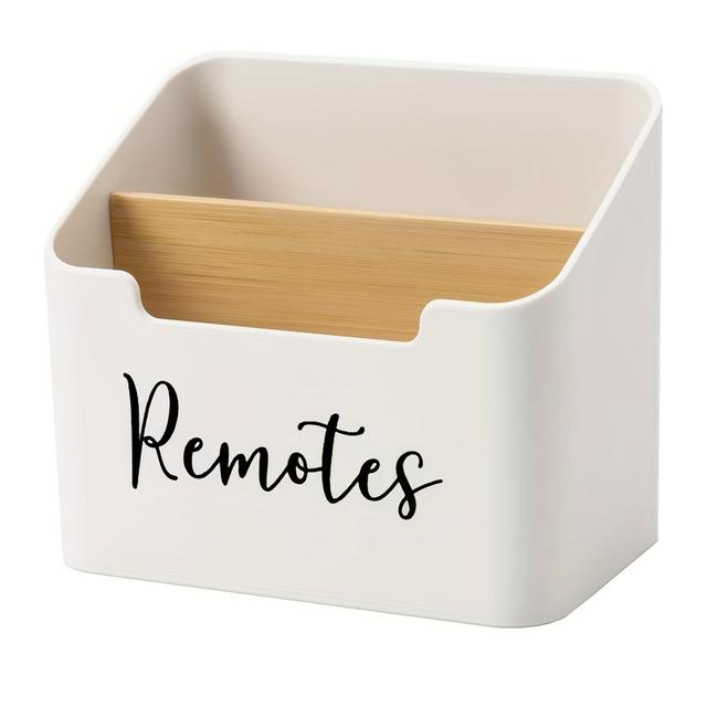 TEMU Organizer Box For Remote Controls, Featuring Compartments For Desk And Office Supplies, Perfect For Home Use