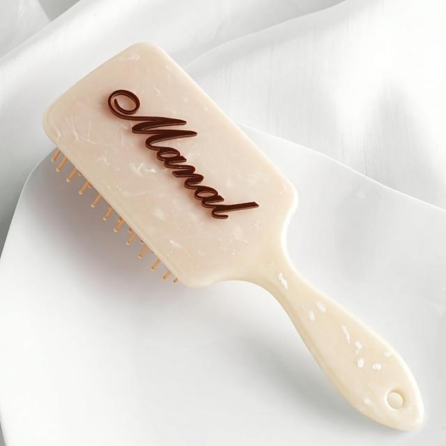 TEMU Peine de colchón antiestático personalizado de 1 pieza, acrílico 3D personalizado, regalo para damas de honor de boda, regalo de y aniversario, de