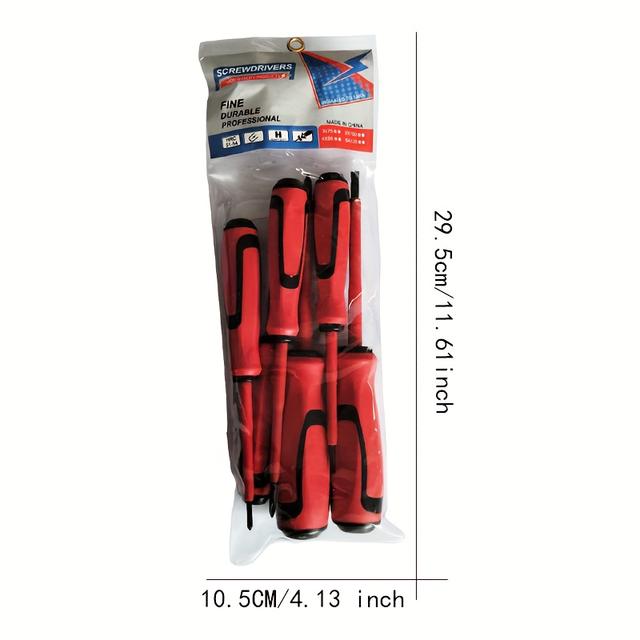 TEMU 6pcs Furniture Decoration Electrician Specific Screwdriver Set Combination, , Various Sizes Suitable For Various Sizes Of Screws, Essential For Furniture Decoration