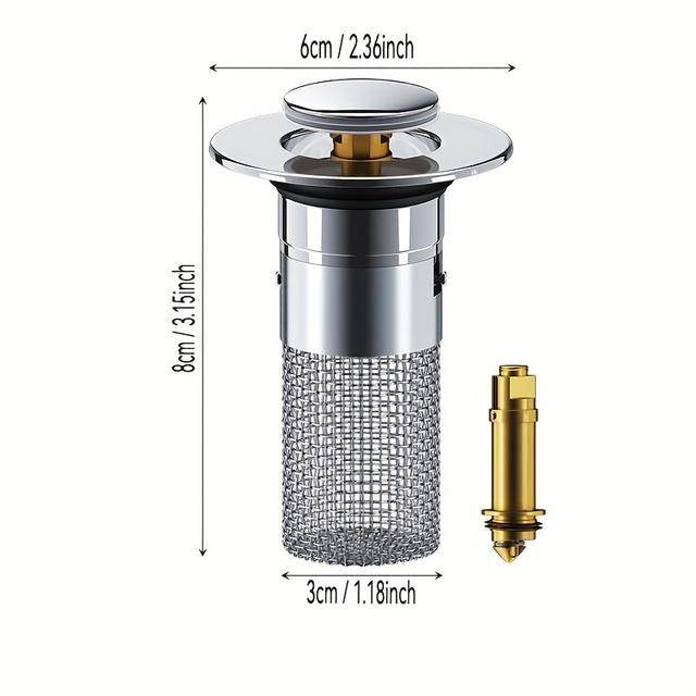 TEMU 1pc Pop-up Bathroom Sink, Fits 3.4-4cm Drain Pipes