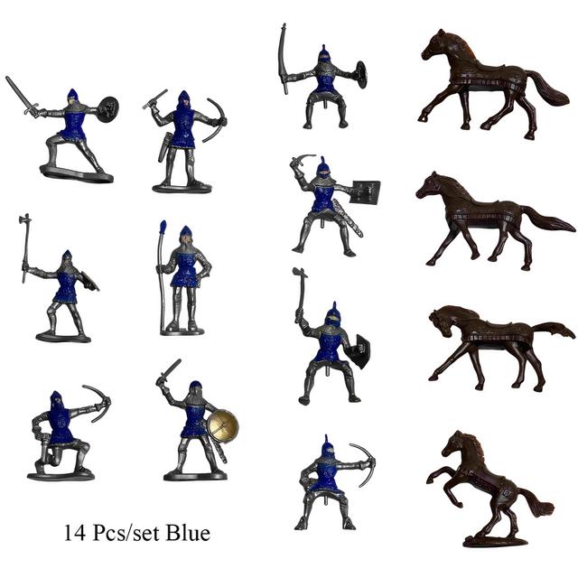 TEMU 14 figuras 3D de y de plástico a color para decoración de escritorio