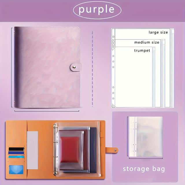 TEMU مجلد كلاسيكي مخصص مع غلاف - مجلد A4 مناسب للصغير/المتوسط/الكبير، مثالي للمكتب والتنظيم - اسم مخصص/أحرف أولية