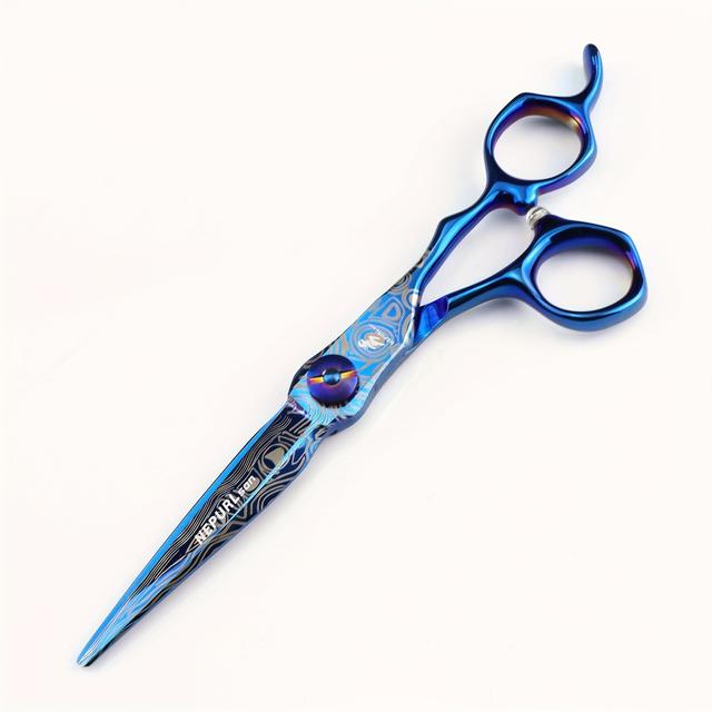 TEMU 6.0-inch Damascus Hairdressing Scissors Barber Scissors Tooth Scissors Thinning Scissors