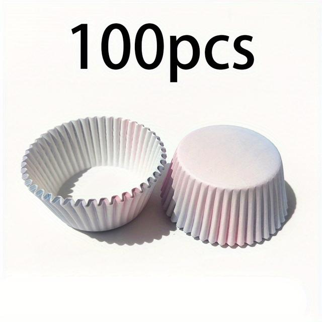 TEMU 100 of 200 Verloopkleurige Antiaanbak Cupcakevormpjes, Oliebestendige Bakpapiervormen, Ideaal voor Kerst, Verjaardag, Bruiloft en Cupcakeversieringen