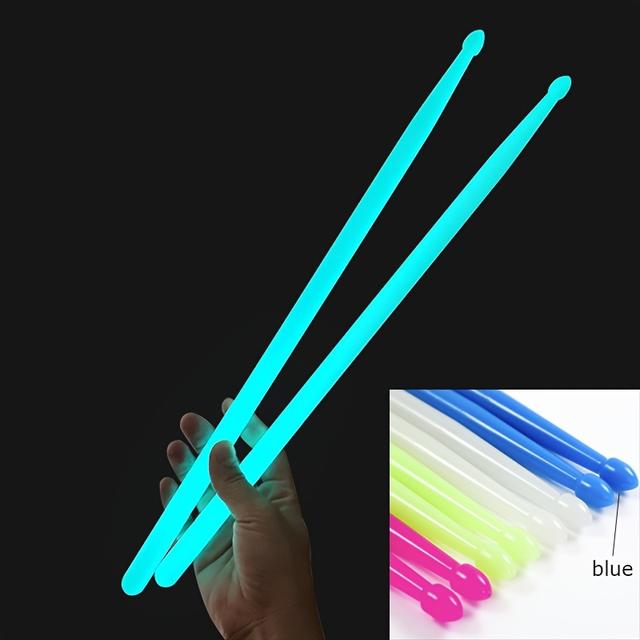 TEMU 5a Fluorescent Drumsticks, Drum , Jazz Drumsticks, Colorful Nylon -the-dark Drumsticks For Stage Performances, Beginner Drumsticks, Performance Drumsticks, Gifts For Drummers