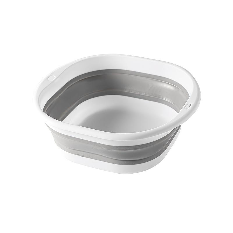 TEMU Foot Bath Basin, Portable And Travel-friendly Foot Soaking Bucket For Home Use, No Electricity Required, With Non-slip Handles, Made Of Durable Plastic For Relaxing Soaking, Easy To Fold