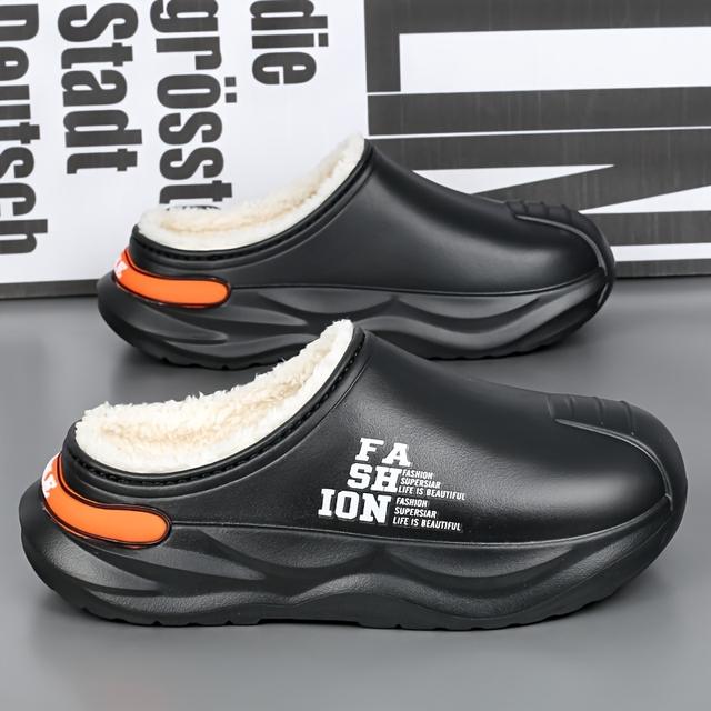 TEMU EVA Halkfria Vintertofflor, Tjocka Plyschvarma Inneskor, Högkvalitativa Hushållsskor, Vinterhalkfria Tofflor, Plyschförstärkta Inneskor för Hemmet