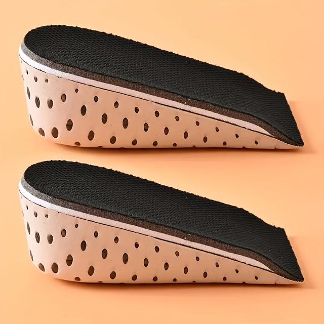 TEMU 2 Stück Höhenverstärkende Einlegesohlen, Weiche Halb-Einlagen, Leichte und Bequeme Atmungsaktive Schweißabsorbierende Einlegesohlen, Latexschicht, Unsichtbare Höhenverstärkende Einlegesohlen