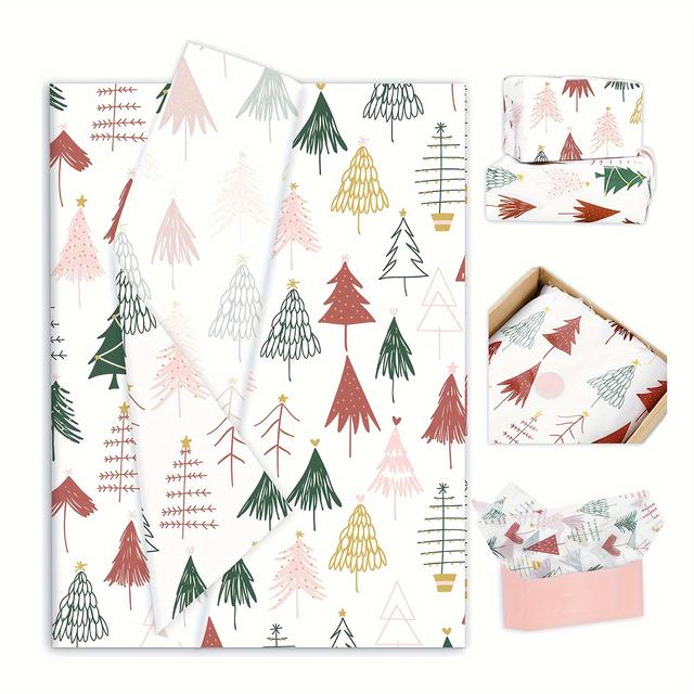 TEMU 100 Sheets Boho Forest Tissue Paper, Design, Art Craft Gift Wrapping, Diy Home Decor, Christmas New Year Decorative Paper