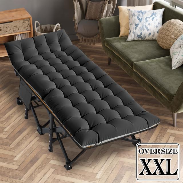 TEMU Mophoto Oversized Folding Bed Cot, Camping Cot With Carry Bag, 78"l*32"w*18"h, Support 900lbs, Portable Guest Sleeping Cot, Halloween Gifts