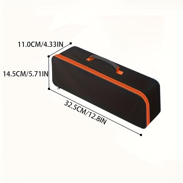 TEMU Bolsa de herramientas multiusos | Tela no tejida y Oxford duraderas, cremallera ancha para fácil acceso, ideal para reparaciones en el hogar y trabajos al , disponible en 3 tamaños, negro