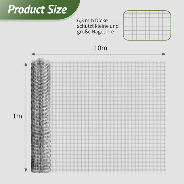 TEMU Multifunkcionális Háztartási Drótháló, Állatok Számára Ideális, 2 Méter Hosszú és 1 Méter Széles