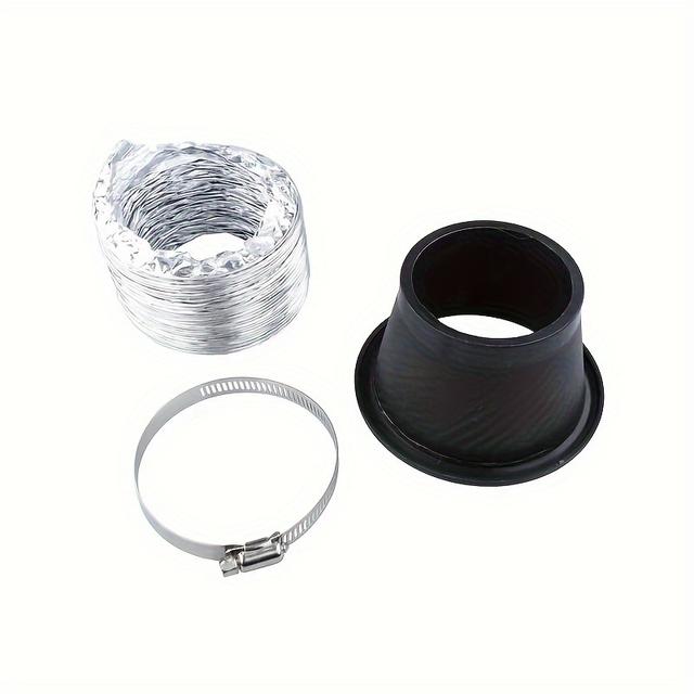 TEMU Einlassluftrohr-Kit für die vordere Stoßstange des Autos mit Turbo-Luftansaugrohr-Kit, ABS-Turbineneinlass-Kit, Rohr-Lufttrichter und Carbonfaser-Look