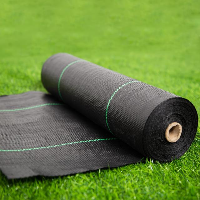 TEMU Extra Thick Breathable Barrier Fabric - Large Size, Black Pp Material For Garden & Lawn Care