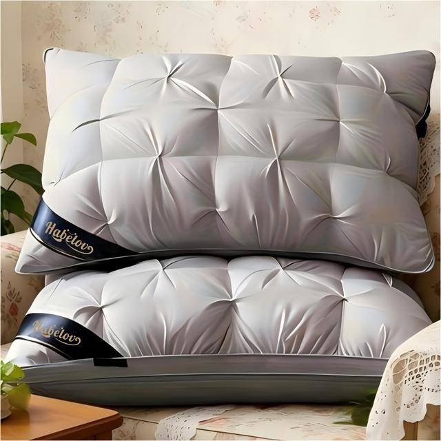 TEMU 1/2pcs Comfortable Bread Pillow Neck Support Sleep Pillow For Adults, Home & Hotel Use, Gift, Fluffy Pillow With Support For Side, Back, And Stomach Sleepers,