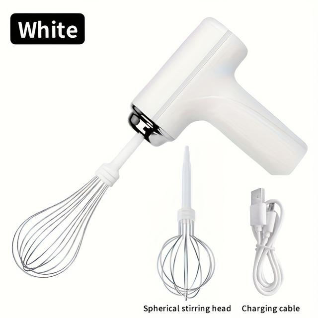 TEMU 1pc Portable Electric Egg Beater And Whisk - Usb Powered, Wireless, Lightweight, Easy-to-use Manual Mixer For Cake, Cookie, Muffin Making - Suitable For Home And Professional Chefs