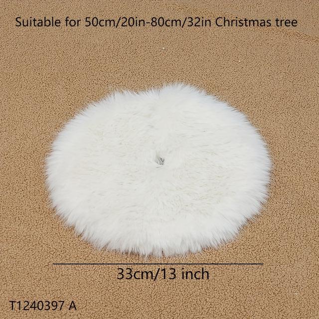 TEMU ., Weihnachtsdekoration Einfarbige lange flauschige Weihnachtsbaumkleidung (13.8 , 21.7 ), Dekoration unter dem Weihnachtsbaum