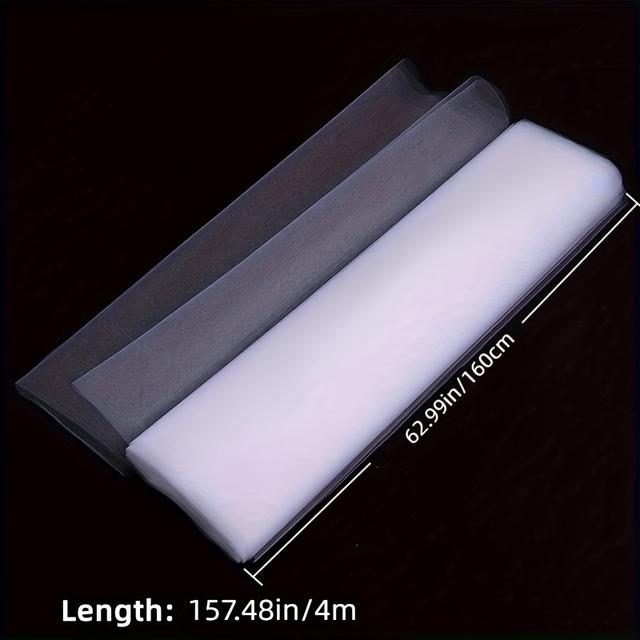 TEMU White Tulle Roll Bolts Measuring 63 Inches By 4.37 Yards, Perfect For Decorating Weddings And Birthday Parties, Making Tutu Table Skirts, And For Crafts