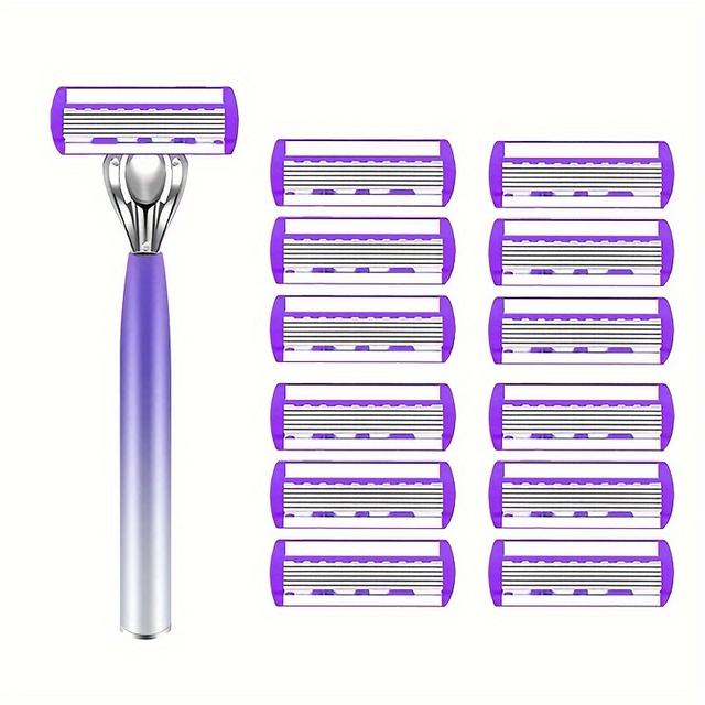 TEMU High Quality Women' Steel Shaver Set Provides Smooth, Tight, With Sharp And Durable And Replaceable Razor Heads That /6/9/12/18, Valentine's Day Must-have Gift