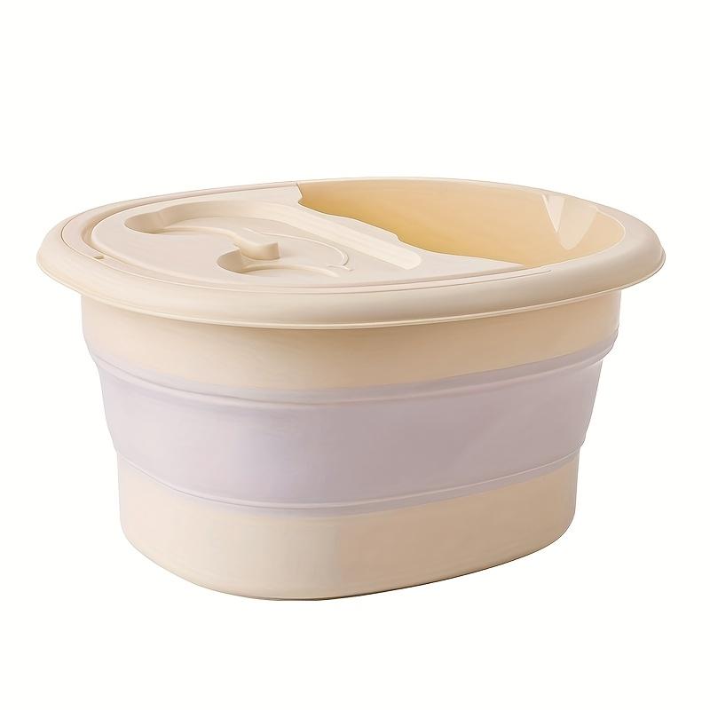 TEMU 1pc Foot Massage Soaking Tub, - Portable Foot Spa Bucket, Foldable For , Durable Home Massage Product. Use With Pumice Stone Or Foot File For An Experience. Start Loving Yourself By Of Your Feet