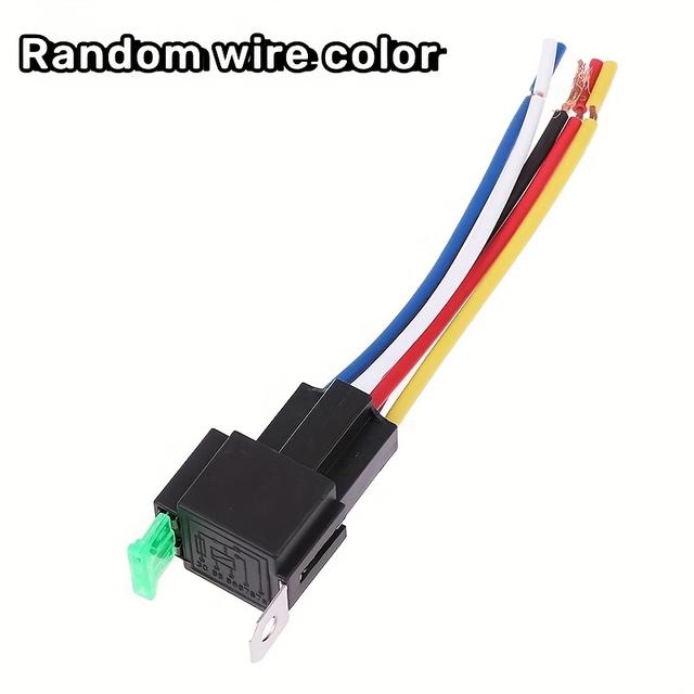 TEMU 1set 12v 30a Automotive Relay 4pins With Socket Normally 30a Fuse Electrical Supplies Coil Voltage 12vdc Relay