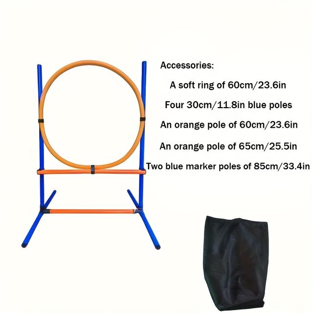 TEMU Attrezzatura per Allenamento di , Palo da per Calcio, Anello e Palo Portatile per Cani, Attrezzo Multiuso