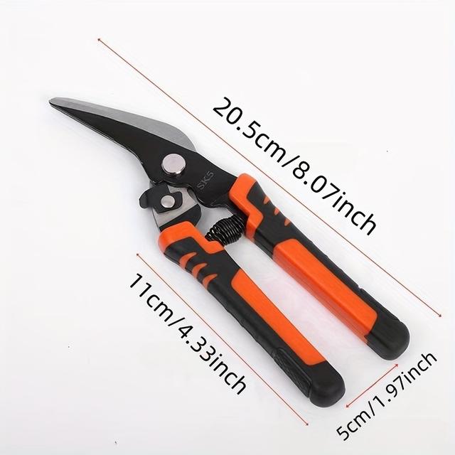 TEMU Heavy-duty Metal Shears For Metal, Versatile Aviation Scissors Designed For Manual Use, Specifically For Aluminum Ceiling Panels In Renovation