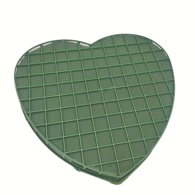 TEMU 1pc Of Heart-shaped Floral Foam Bricks, Flower Clay For Wedding Car Decoration, Heart-shaped Flower Foam Cage With Suction Cup, Mud Block For Wedding Party Decoration Supplies