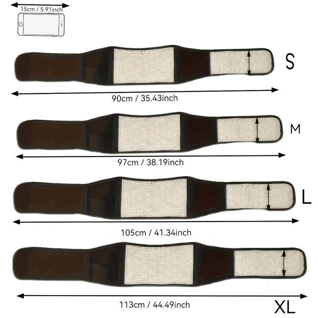 TEMU Regulovatelný Bederní Opěrný Pás s Funkcí Ohřevu - Pohodlná Zádová Ortéza pro Sport a Péči o Tělo