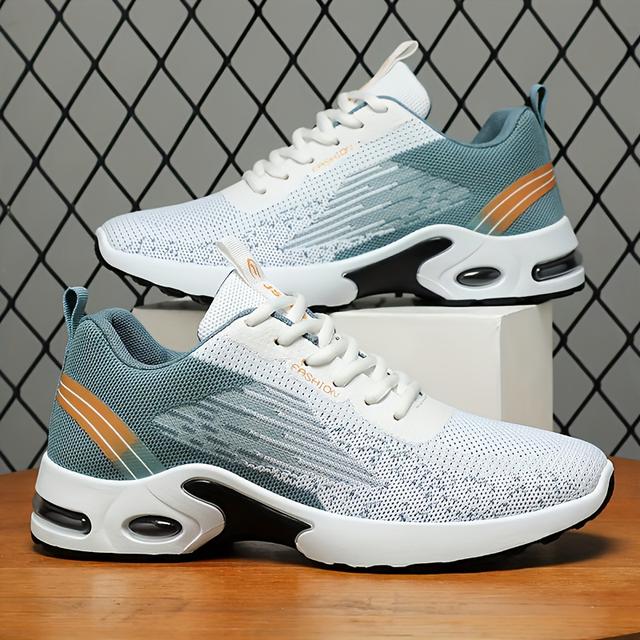 TEMU Men's Road Running Shoes - Breathable, Comfortable, Durable, And Stable In , Suitable For Wearing In , Low Cut Fabric Upper, Rubber Sole, , Suitable For Daily Fitness