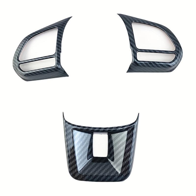 TEMU 3pcs Carbon Fiber Style Abs Steering Wheel Button Covers For Mg5, Mg6, For Mg, Hs, Zs - Sleek Interior Accessories With Textured Grip Design