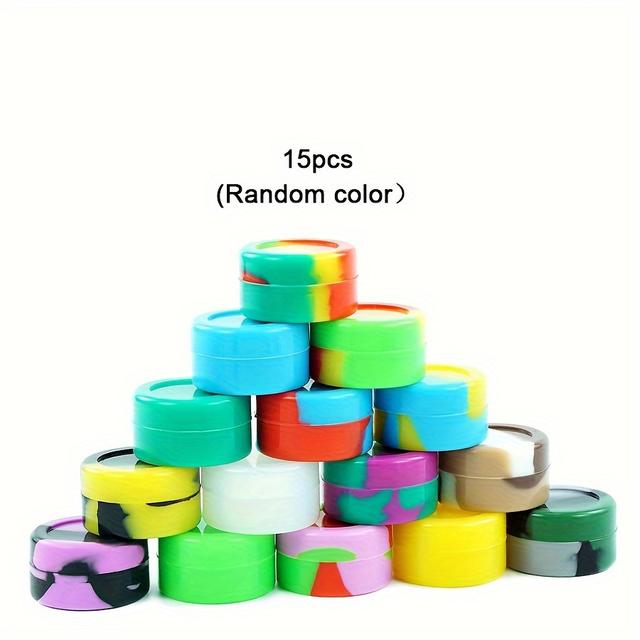 TEMU 15pcs/50pcs Mini Silicone Storage Containers, Refillable, Unscented, Cosmetic Jars For Organization