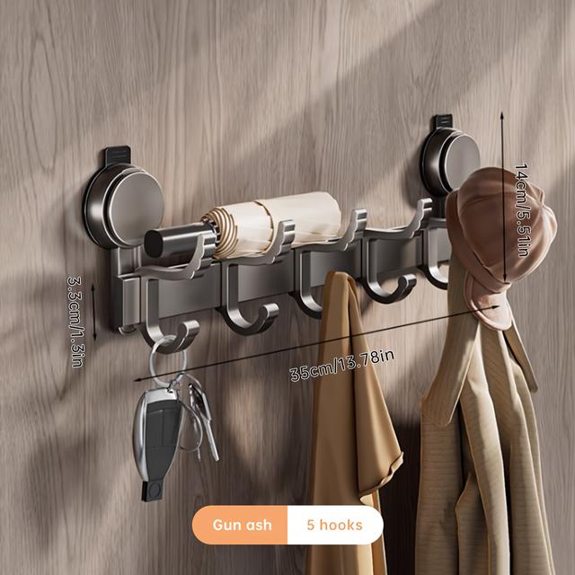 TEMU A Musurjoy oferece um gancho que não necessita de furar, não marcas, tem adesivo forte, é adequado para pendurar sacos, um design de , ser usado na cozinha e é para pendurar roupa e chaves.