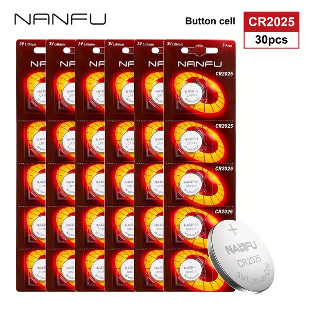 TEMU 30-pack Cr2025 Lithium Coin Cells For Halloween & Christmas - Keep Your Holiday Conveniences Running - Remotes, Scales, & More