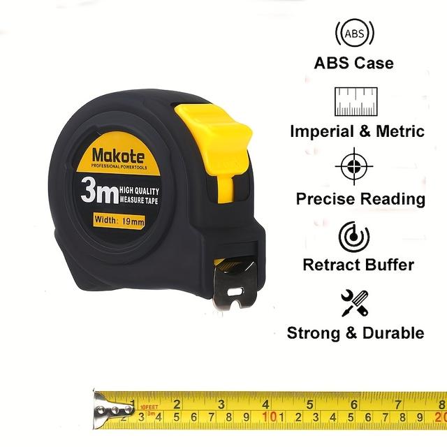 TEMU Cinta métrica métrica de 1 , / 10 pies, 5M/ 16 pies, 7.5M/ 25 pies, 10M/ 33 pies, cinta métrica retráctil de acero imperial y métrica para , contratistas, , carpinteros, construcción