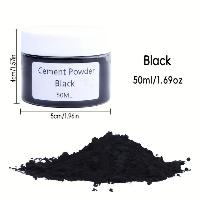 TEMU 7-color Cement Pigment Powder, 50ml/1.69oz - Water-based Colorant For Plaster, Epoxy Resin Crafts & Jewelry Making Resin For The Paint Powder