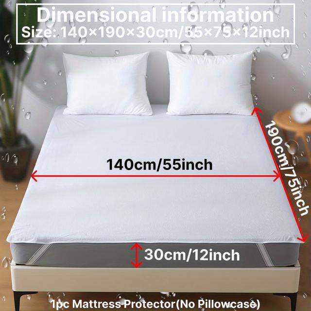 TEMU 1 de colchón de tela de vestir, acogedora, y transpirable, protector de colchón silencioso, ideal para apartamentos, dormitorios, residencias y habitaciones de invitados (sin de almohada)