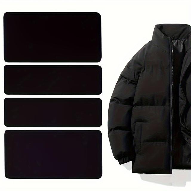 TEMU 1 Set Of Black Self-adhesive Down Jacket Repair Patches, Seamless Applique Patches, No-sew Patches